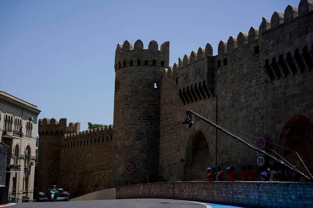 June 4, 2021, Baku, Azerbaijan: SEBASTIAN VETTEL of Germany and Aston Martin F1 Team drives during the first free practice session of the 2021 FIA Formula 1 Azerbaijan Grand Prix at Baku City Circuit in Baku, Azerbaijan. Baku Azerbaijan - ZUMAg147 20210604_zap_g147_012 Copyright: xJamesxGasperottix