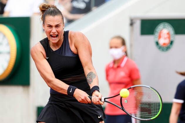 TENNIS - French Open 2021 PARIS,FRANCE,04.June.21 - TENNIS - WTA, Tennis Damen Tour, French Open, Roland Garros, Grand Slam. Image shows Aryna Sabalenka (BLR).  GEPAxpictures xPatrickxSteiner