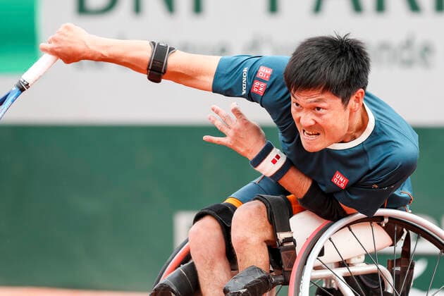 TENNIS - French Open 2021 PARIS,FRANCE,04.June.21 - TENNIS - ATP, Tennis Herren World Tour, French Open, Roland Garros, Grand Slam. Image shows Shingo Kunieda (JPN).  GEPAxpictures xPatrickxSteiner