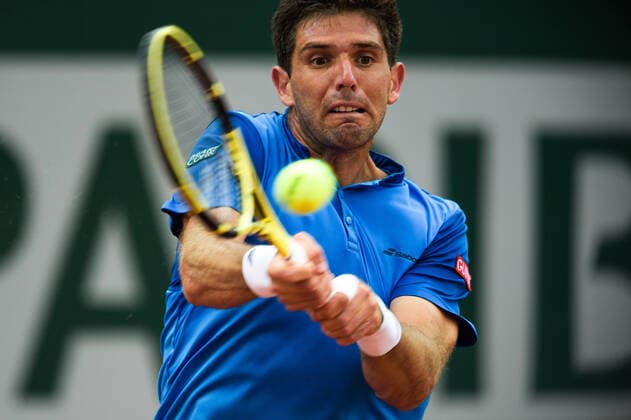 Federico Delbonis ( Argentine ) TENNIS : Roland Garros 2021 - Internationaux de France - 04 06 2021 FedericoPestellini Panoramic 