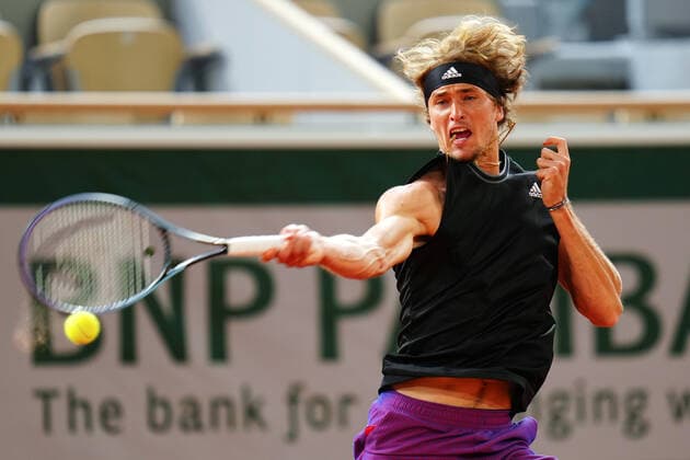 Mandatory Credit: Photo by Javier Garcia BPI Shutterstock (12014081gl) Alexander Zverev during his third round match French Open Tennis, Day Six, Roland Garros, Paris, France - 04 Jun 2021 French Open Tennis, Day Six, Roland Garros, Paris, France - 04 Jun 2021  Copyright: xJavierxGarcia BPI Shutterstockx 12014081gl