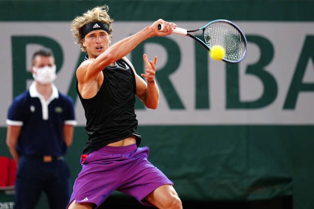 Mandatory Credit: Photo by Javier Garcia BPI Shutterstock (12014081gu) Alexander Zverev during his third round match French Open Tennis, Day Six, Roland Garros, Paris, France - 04 Jun 2021 French Open Tennis, Day Six, Roland Garros, Paris, France - 04 Jun 2021  Copyright: xJavierxGarcia BPI Shutterstockx 12014081gu