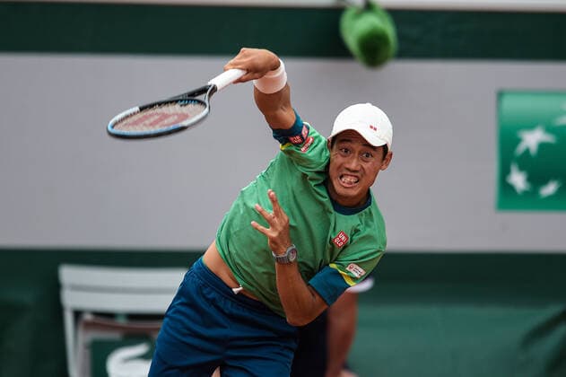Kei Nishikori ( Japon ) TENNIS : Roland Garros 2021 - Internationaux de France - 04 06 2021 FedericoPestellini Panoramic 