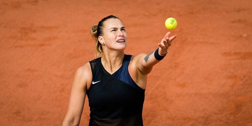 Mandatory Credit: Photo by Rob Prange Shutterstock (12014076z) Aryna Sabalenka of Belarus in action during the third round of the 2021 Roland Garros Grand Slam Tournament French Open Tennis, Day Six, Roland Garros, Paris, France - 04 Jun 2021 French Open Tennis, Day Six, Roland Garros, Paris, France - 04 Jun 2021  Copyright: xRobxPrange Shutterstockx 12014076z