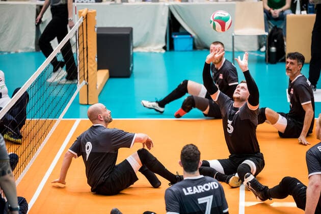 WORLD ParaVolley Mens Final Qualifier Tokyo 2020 Paralympic Games Canada Croatia 04 06 2021 Austin Hinchey Canada, 3 WORLD ParaVolley Mens Final Qualifier Tokyo 2020 Paralympic Games Canada Croatia Duisburg Sportschule Wedau Copyright: xBEAUTIFULxSPORTS Wunderlx
