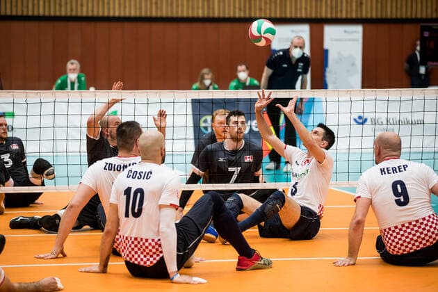 WORLD ParaVolley Mens Final Qualifier Tokyo 2020 Paralympic Games Canada Croatia 04 06 2021 Nenad Ilibasic Croatia, 5 WORLD ParaVolley Mens Final Qualifier Tokyo 2020 Paralympic Games Canada Croatia Duisburg Sportschule Wedau Copyright: xBEAUTIFULxSPORTS Wunderlx