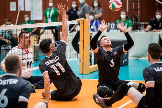 WORLD ParaVolley Mens Final Qualifier Tokyo 2020 Paralympic Games Canada Croatia 04 06 2021 Austin Hinchey Canada, 3 WORLD ParaVolley Mens Final Qualifier Tokyo 2020 Paralympic Games Canada Croatia Duisburg Sportschule Wedau Copyright: xBEAUTIFULxSPORTS Wunderlx
