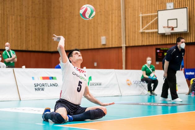 WORLD ParaVolley Mens Final Qualifier Tokyo 2020 Paralympic Games Canada Croatia 04 06 2021 Nenad Ilibasic Croatia, 5 WORLD ParaVolley Mens Final Qualifier Tokyo 2020 Paralympic Games Canada Croatia Duisburg Sportschule Wedau Copyright: xBEAUTIFULxSPORTS Wunderlx