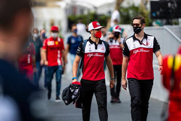 99 Antonio Giovinazzi ITA, Alfa Romeo Racing ORLEN , F1 Grand Prix of Azerbaijan at Baku City Circuit on June 4, 2021 in Baku, Azerbaijan Photo by HOCH ZWEI Baku Azerbaijan