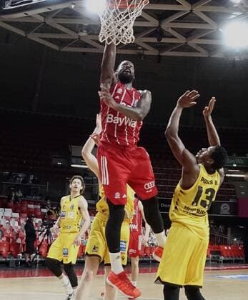 Bayerns 21 James GIST basketball, Bayern Ludwigsburg, BBL playoff, semifinals, 4 game, 2020 2021 season, on 4 6 2021 in Munich, A U D I D O M E, Germany source copyright credit Oryk HAIST xDSC08198.JPGx