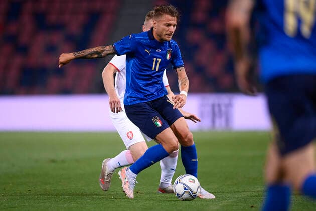 Photo LaPresse - Fabio Ferrari June 04, 2021 Bologna, Italy soccer Italy vs Czech Republic - Friendly match - ˜Dall Ara Stadium of Bologna. In the pic:Ciro Immobile (Italy)  Copyright: xFabioxFerrari LaPresex
