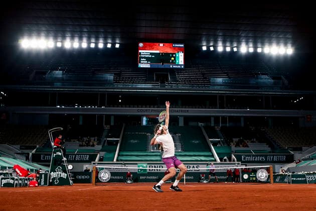 TENNIS - French Open 2021 PARIS,FRANCE,04.June.21 - TENNIS - ATP, Tennis Herren World Tour, French Open, Roland Garros, Grand Slam. Image shows Stefanos Tsitsipas (GRE).  GEPAxpictures xPatrickxSteiner