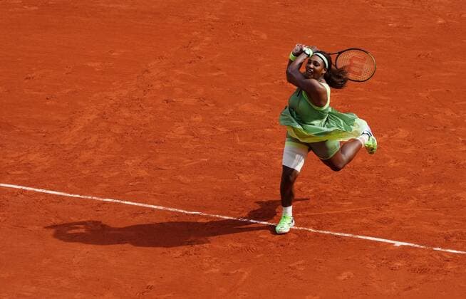 Mandatory Credit: Photo by Javier Garcia BPI Shutterstock (12014081nr) Serena Williams in action French Open Tennis, Day Six, Roland Garros, Paris, France - 04 Jun 2021 French Open Tennis, Day Six, Roland Garros, Paris, France - 04 Jun 2021  Copyright: xJavierxGarcia BPI Shutterstockx 12014081nr