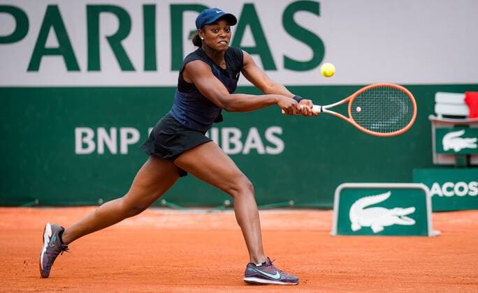 Mandatory Credit: Photo by Rob Prange Shutterstock (12019120ab) Sloane Stephens of the United States in action during the third round at the 2021 Roland Garros Grand Slam Tournament French Open Tennis, Day Seven, Roland Garros, Paris, France - 05 Jun 2021 French Open Tennis, Day Seven, Roland Garros, Paris, France - 05 Jun 2021  Copyright: xRobxPrange Shutterstockx 12019120ab