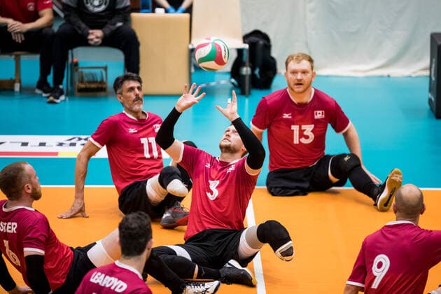 WORLD ParaVolley Mens Final Qualifier Tokyo 2020 Paralympic Games Match for 5th place 6 USA Canada 05 06 2021 Austin Hinchey Canada, 3 WORLD ParaVolley Mens Final Qualifier Tokyo 2020 Paralympic Games Match for 5th place 6 USA Canada Duisburg Sportschule Wedau Copyright: xBEAUTIFULxSPORTS Wunderlx