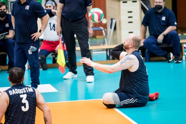 WORLD ParaVolley Mens Final Qualifier Tokyo 2020 Paralympic Games Match for 5th place 6 USA Canada 05 06 2021 J Dee Marinko USA, 18 WORLD ParaVolley Mens Final Qualifier Tokyo 2020 Paralympic Games Match for 5th place 6 USA Canada Duisburg Sportschule Wedau Copyright: xBEAUTIFULxSPORTS Wunderlx