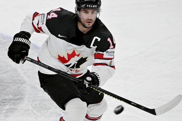 Adam Henrique of Canada during semi-final match USA vs. Canada at the 2021 IIHF Ice hockey, Eishockey World Championships in Riga, Latvia on Saturday, May 5, 2021. Riika, Riga Latvia LKFTJK20210605143628OHNO  Copyright: xJussixNukarix