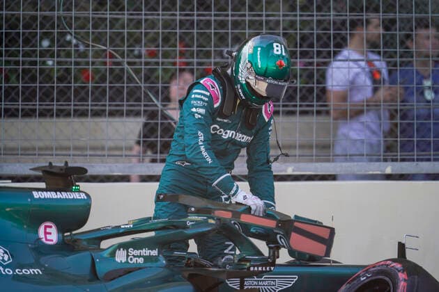 June 5, 2021, Baku, Azerbaijan: LANCE STROLL of Canada and Aston Martin F1 Team is seen after crashing during the qualifying session of the 2021 FIA Formula 1 Azerbaijan Grand Prix at Baku City Circuit in Baku, Azerbaijan. Baku Azerbaijan - ZUMAg147 20210605_zap_g147_005 Copyright: xJamesxGasperottix