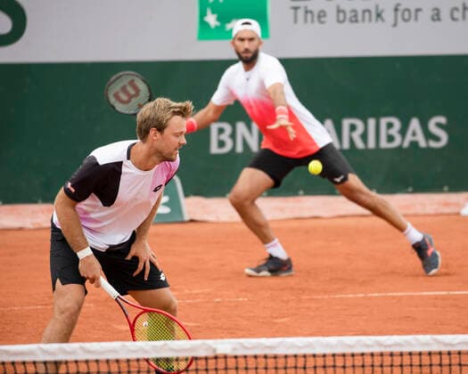 Kevin Krawietz GER Horia Tecau ROU , Mens Doubles Tennis French Open 2021 Grand Slam Roland Garros Paris France 5 June 2021 Copyright: xJuergenxHasenkopfx