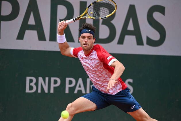 Tennis : Roland Garros 2021 - France - Cecchinato - Italie Tennis : Roland Garros 2021 - France - 05 06 2021 chryslenecaillaud Panoramic 
