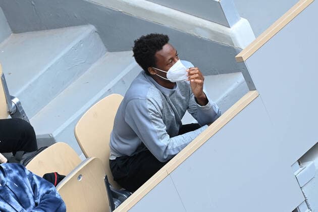Tennis : Roland Garros 2021 - France - Gael Monfils regarde jouer Svitolina - Ukraine Tennis : Roland Garros 2021 - France - 05 06 2021 chryslenecaillaud Panoramic 