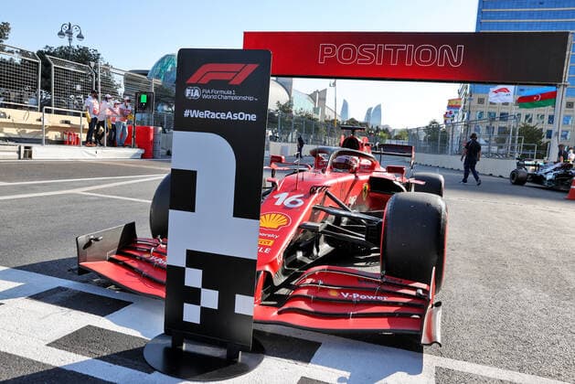 F1 Grand Prix of Azerbaijan 16 Charles Leclerc (MON, Scuderia Ferrari Mission Winnow), F1 Grand Prix of Azerbaijan at Baku City Circuit on June 5, 2021 in Baku, Azerbaijan. (Photo by xpbimages.com XPB Images FIA Pool via HOCH ZWEI) Baku Azerbaijan Poolfoto HOCH ZWEI Pool XPB Images ,EDITORIAL USE ONLY