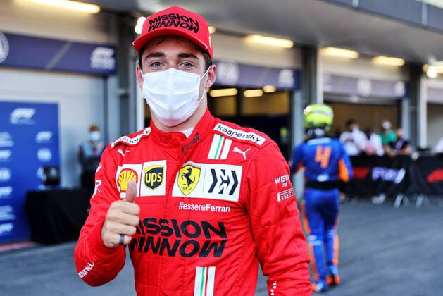 F1 Grand Prix of Azerbaijan 16 Charles Leclerc (MON, Scuderia Ferrari Mission Winnow), F1 Grand Prix of Azerbaijan at Baku City Circuit on June 5, 2021 in Baku, Azerbaijan. (Photo by xpbimages.com XPB Images FIA Pool via HOCH ZWEI) Baku Azerbaijan Poolfoto HOCH ZWEI Pool XPB Images ,EDITORIAL USE ONLY