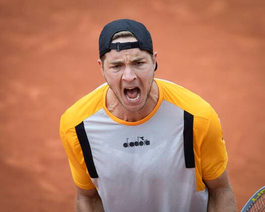 Jan Lennard Struff GER cheers after victory, jubilation, joy, emotion Tennis French Open 2021 Grand Slam Roland Garros Paris France 5 June 2021 Copyright: xJuergenxHasenkopfx