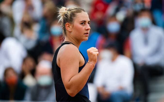 Mandatory Credit: Photo by Rob Prange Shutterstock (12019120ci) Marta Kostyuk of Ukraine in action during the third round at the 2021 Roland Garros Grand Slam Tournament French Open Tennis, Day Seven, Roland Garros, Paris, France - 05 Jun 2021 French Open Tennis, Day Seven, Roland Garros, Paris, France - 05 Jun 2021  Copyright: xRobxPrange Shutterstockx 12019120ci