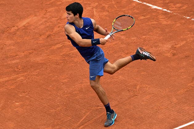 Tennis : Roland Garros 2021 - France - Carlos Alcaraz - Espagne Tennis : Roland Garros 2021 - France - 05 06 2021 chryslenecaillaud Panoramic 