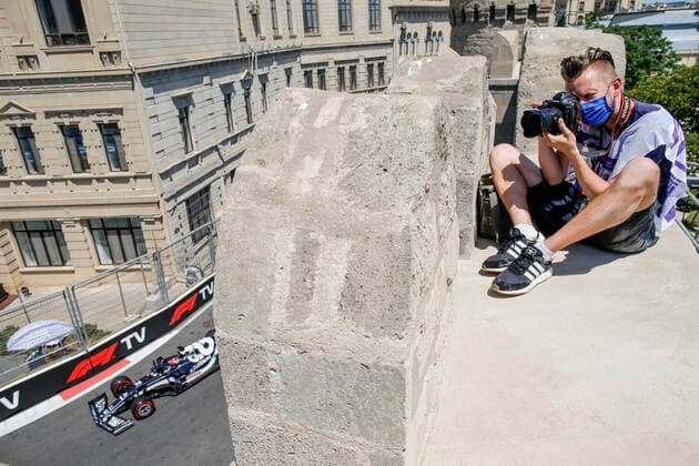 22 Yuki Tsunoda JPN, Scuderia AlphaTauri Honda , F1 Grand Prix of Azerbaijan at Baku City Circuit on June 5, 2021 in Baku, Azerbaijan Photo by HOCH ZWEI Baku Azerbaijan