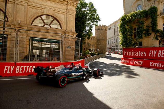 77 Valtteri Bottas FIN, Mercedes AMG Petronas F1 Team , F1 Grand Prix of Azerbaijan at Baku City Circuit on June 5, 2021 in Baku, Azerbaijan Photo by HOCH ZWEI Baku Azerbaijan