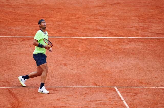 Mandatory Credit: Photo by Javier Garcia BPI Shutterstock (12019122ab) Rafael Nadal in third round action French Open Tennis, Day Seven, Roland Garros, Paris, France - 05 Jun 2021 French Open Tennis, Day Seven, Roland Garros, Paris, France - 05 Jun 2021  Copyright: xJavierxGarcia BPI Shutterstockx 12019122ab