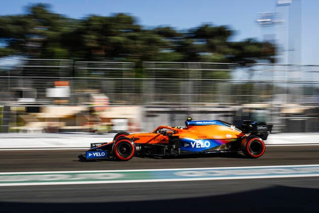 04 NORRIS Lando (gbr), McLaren MCL35M, action during the Formula 1 Azerbaijan Grand Prix 2021 from June 04 to 06, 2021 on the Baku City Circuit, in Baku, Azerbaijan FORMULE 1 : Grand Prix d Azerbaidjan - Bakou - 05 06 2021 DPPI PANORAMIC  00121011__B3_7390