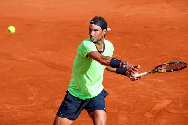 TENNIS - French Open 2021 PARIS,FRANCE,05.June.21 - TENNIS - ATP, Tennis Herren World Tour, French Open, Roland Garros, Grand Slam. Image shows Rafael Nadal (ESP).  GEPAxpictures xPatrickxSteiner