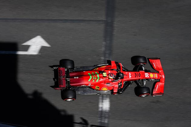55 SAINZ Carlos (spa), Scuderia Ferrari SF21, action during the Formula 1 Azerbaijan Grand Prix 2021 from June 04 to 06, 2021 on the Baku City Circuit, in Baku, Azerbaijan - FORMULE 1 : Grand Prix d Azerbaidjan - Bakou - 05 06 2021 DPPI PANORAMIC  00121011_AV6_7571