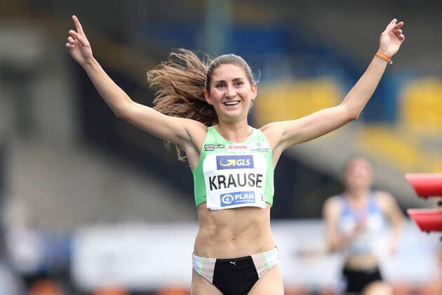 Bilder des Jahres 2021, Sport 06 Juni Sport Themen der Woche KW22 Sport Bilder des Tages Deutsche Leichtathletik-Meisterschaften; Braunschweig, 05.06.2021 Gesa Felicitas Krause (RL Silvesterlauf Trier); Deutsche Leichtathletik-Meisterschaften am 05.06.2021 im Eintracht-Stadion, Braunschweig (Niedersachsen). *** German Athletics Championships Braunschweig, 05 06 2021 Gesa Felicitas Krause RL Silvesterlauf Trier German Athletics Championships on 05 06 2021 at Eintracht Stadium, Braunschweig Lower Saxony Copyright: xBEAUTIFULxSPORTS AxelxKohringx