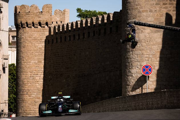 77 BOTTAS Valtteri (fin), Mercedes AMG F1 GP W12 E Performance, action during the Formula 1 Azerbaijan Grand Prix 2021 from June 04 to 06, 2021 on the Baku City Circuit, in Baku, Azerbaijan - FORMULE 1 : Grand Prix d Azerbaidjan - Bakou - 05 06 2021 DPPI PANORAMIC  00121011_AV6_7661