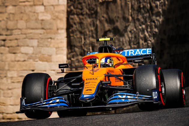 04 NORRIS Lando (gbr), McLaren MCL35M, action during the Formula 1 Azerbaijan Grand Prix 2021 from June 04 to 06, 2021 on the Baku City Circuit, in Baku, Azerbaijan - FORMULE 1 : Grand Prix d Azerbaidjan - Bakou - 05 06 2021 DPPI PANORAMIC  00121011__V2_8355