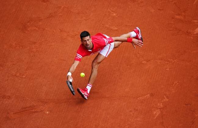 Mandatory Credit: Photo by Javier Garcia BPI Shutterstock (12019122jg) Novak Djokovic in third round action French Open Tennis, Day Seven, Roland Garros, Paris, France - 05 Jun 2021 French Open Tennis, Day Seven, Roland Garros, Paris, France - 05 Jun 2021  Copyright: xJavierxGarcia BPI Shutterstockx 12019122jg