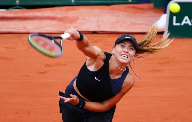 Mandatory Credit: Photo by Javier Garcia BPI Shutterstock (12019127w) Paula Badosa in fourth round action French Open Tennis, Day Eight, Roland Garros, Paris, France - 06 Jun 2021 French Open Tennis, Day Eight, Roland Garros, Paris, France - 06 Jun 2021  Copyright: xJavierxGarcia BPI Shutterstockx 12019127w