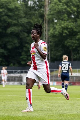 2 Frauen Fussball Bundesliga, 1 FC Koeln SG 99 Andernach 06 06 2021 Eunice Beckmann 11, 1 FC Koeln scores 1 0 cheer 2 Frauen Fussball Bundesliga, 1 FC Koeln SG 99 Andernach, Koeln, Franz Kremer Stadion DFL REGULATIONS PROHIBIT ANY USE OF PHOTOGRAPHS AS IMAGE SEQUENCES AND OR QUASI VIDEO Copyright: xBEAUTIFULxSPORTS Wunderlx