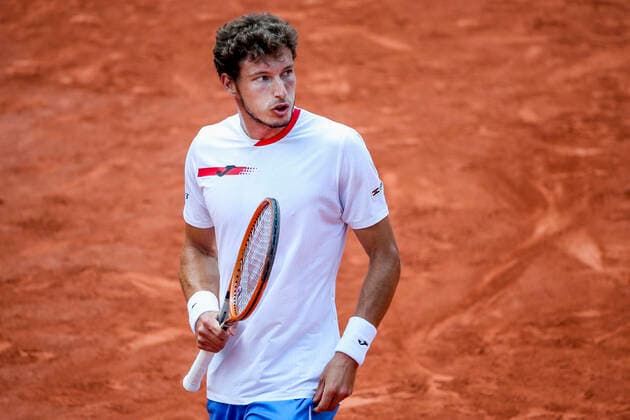 TENNIS - French Open 2021 PARIS,FRANCE,06.June.21 - TENNIS - ATP, Tennis Herren World Tour, French Open, Roland Garros, Grand Slam. Image shows the rejoicing of Pablo Carreno Busta (ESP).  GEPAxpictures xPatrickxSteiner