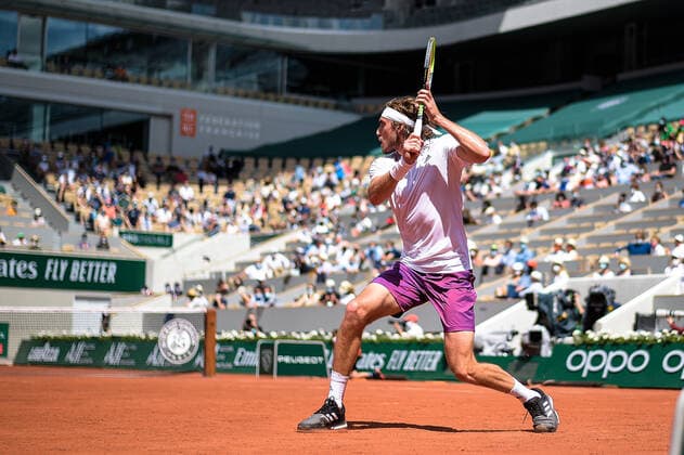 Stefanos Tsitsipas ( Grece ) - TENNIS : Roland Garros 2021 - Internationaux de France - 06 06 2021 FedericoPestellini Panoramic 