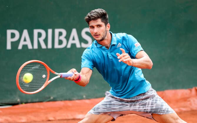 TENNIS - French Open 2021 PARIS,FRANCE,06.June.21 - TENNIS - ATP, Tennis Herren World Tour, French Open, Roland Garros, Grand Slam. Image shows Marko Andrejic (AUT).  GEPAxpictures xPatrickxSteiner