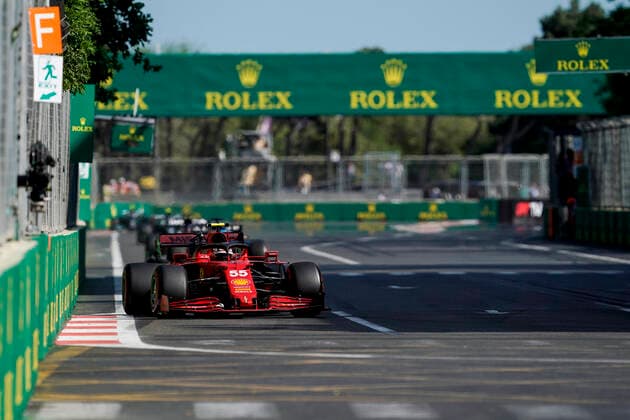 June 6, 2021, Baku, Azerbaijan: CARLOS SAINZ Jr of Spain and Scuderia Ferrari during the 2021 FIA Formula 1 Azerbaijan Grand Prix at Baku City Circuit in Baku, Azerbaijan. Baku Azerbaijan - ZUMAg147 20210606_zap_g147_020 Copyright: xJamesxGasperottix