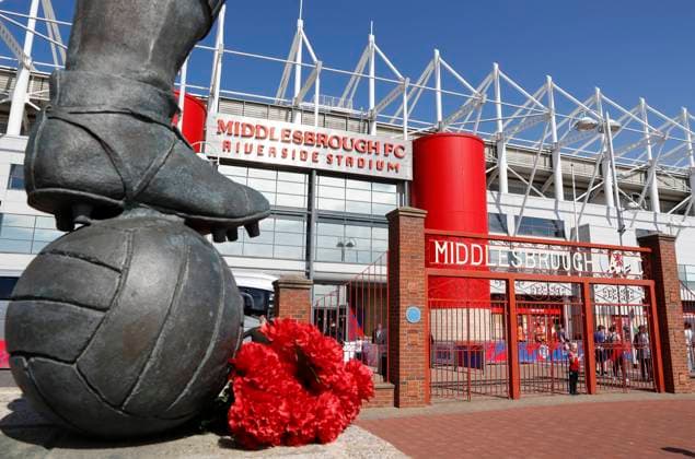 Middlesbrough, England, 6th June 2021. General view of the exterior of the stadium during the International Friendly, Länderspiel, Nationalmannschaft match at the Riverside Stadium, Middlesbrough. Picture credit should read: Darren Staples Sportimage EDITORIAL USE ONLY. No use with unauthorised audio, video, data, fixture lists, club league logos or live services. Online in-match use limited to 120 images, no video emulation. No use in betting, games or single club league player publications. SPI-1079-0003