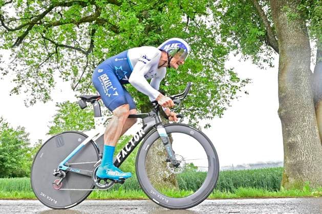 FRAUENFELD, SWITZERLAND - JUNE 6 : GREIPEL Andre (GER) of ISRAEL START-UP NATION in action during stage 1 of the UCI World Tour 84th Tour de Suisse cycling race, a prologue of 11km with start and finish in Frauenfeld on June 06, 2021 in Frauenfeld, Switzerland, 6 06 2021 CYCLISME : Tour de Suisse 2021 Cycling Race - Stage 1 - 06 06 2021 PHOTONEWS PANORAMIC 