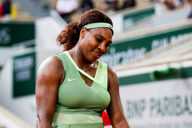 TENNIS - French Open 2021 PARIS,FRANCE,06.June.21 - TENNIS - WTA, Tennis Damen Tour, French Open, Roland Garros, Grand Slam. Image shows the disappointment of Serena Williams (USA).  GEPAxpictures xPatrickxSteiner