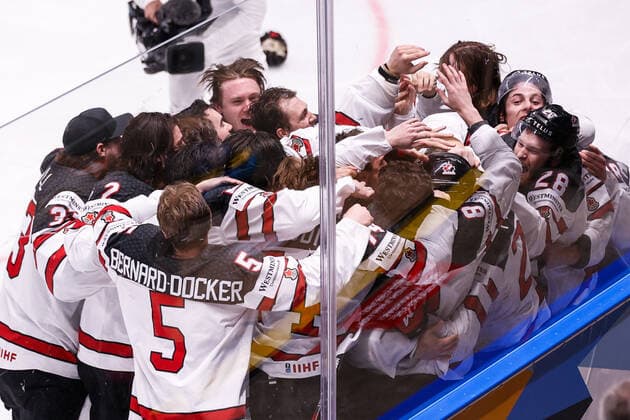 06 06 2021, Riga, Arena Riga, Final Finland Canada 2021 IIHF Ice Hockey World Championship , Canada is World Champion 2021 Riga Riga Latvia  Copyright: xJustPictures.ch JarixPestelaccix